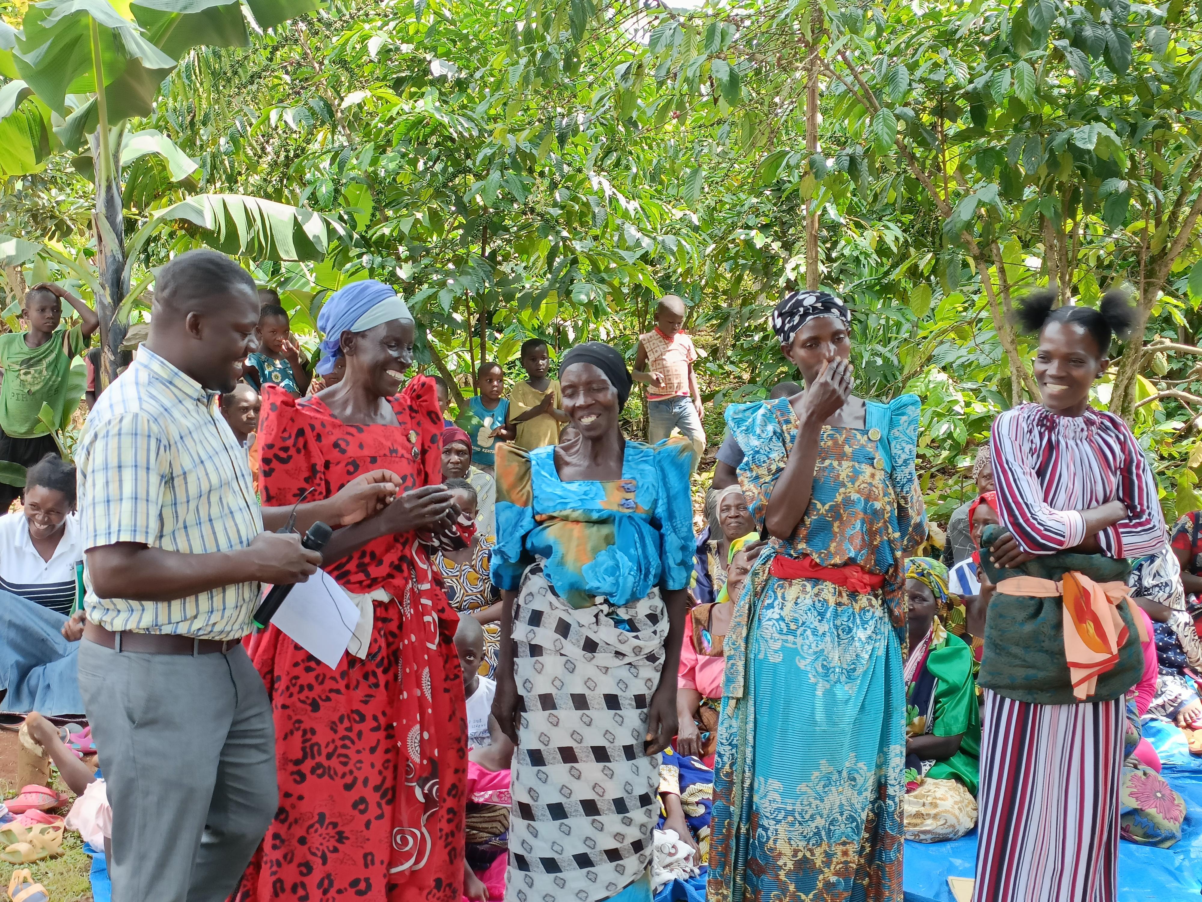 female smallhold farmers taking part in the capacity building program